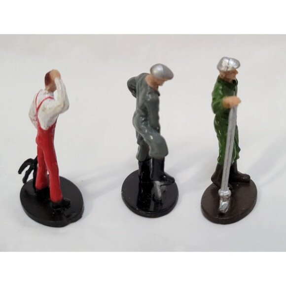Vintage Lot of 3 Hand-Painted O Scale Miniature Road Worker Figurines - Picture 4 of 6
